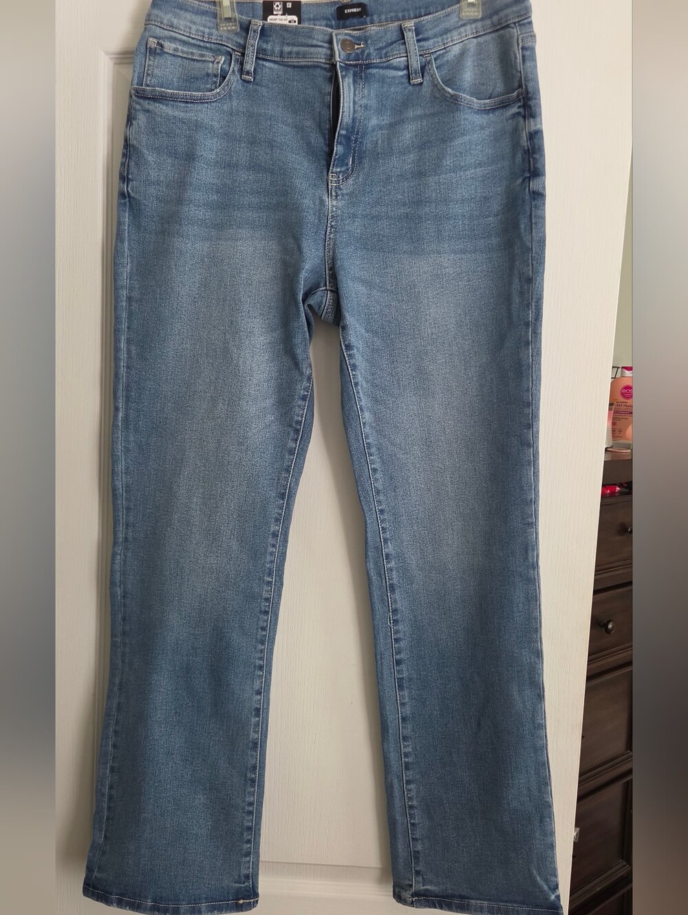 Express Light Blue Bootcut Jeans for Women